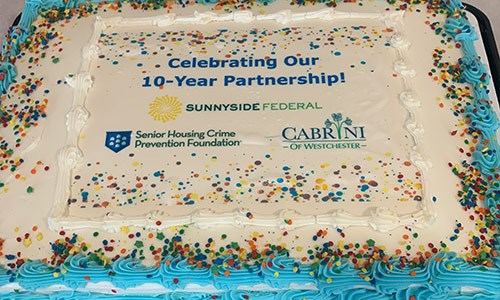10 Year Senior Housing Crime Prevention Foundation Partnership cake